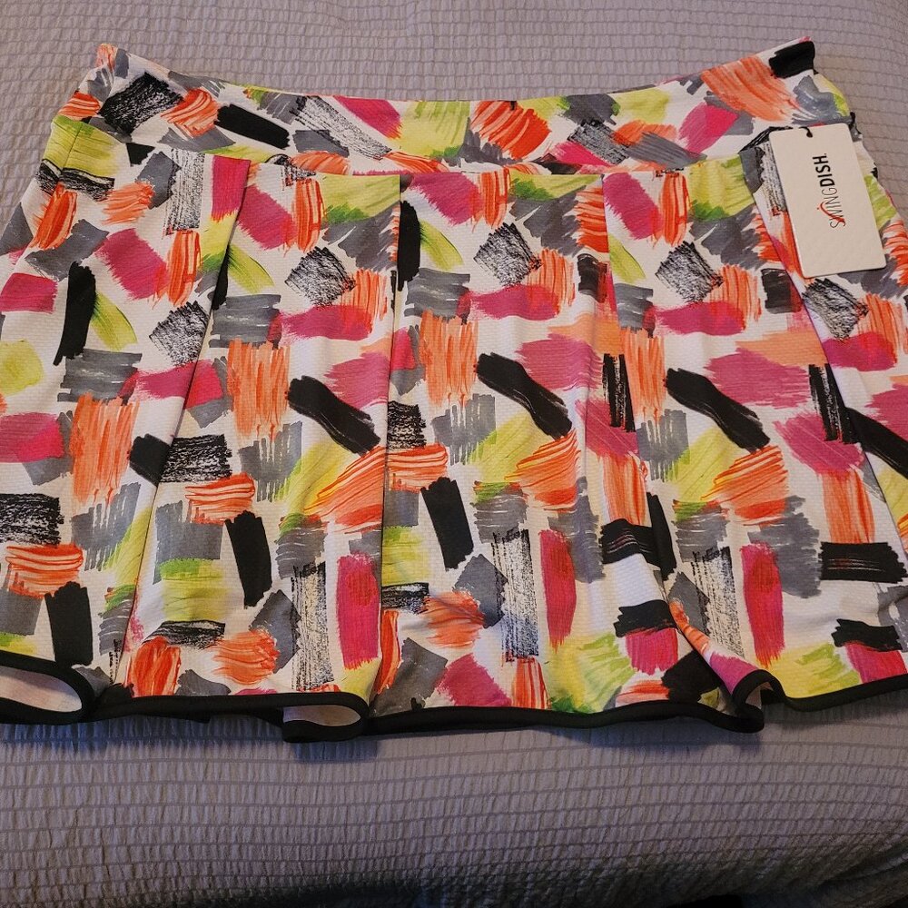 SwingDish- Andrea Abstract Print Skort- NWT- Size XXL